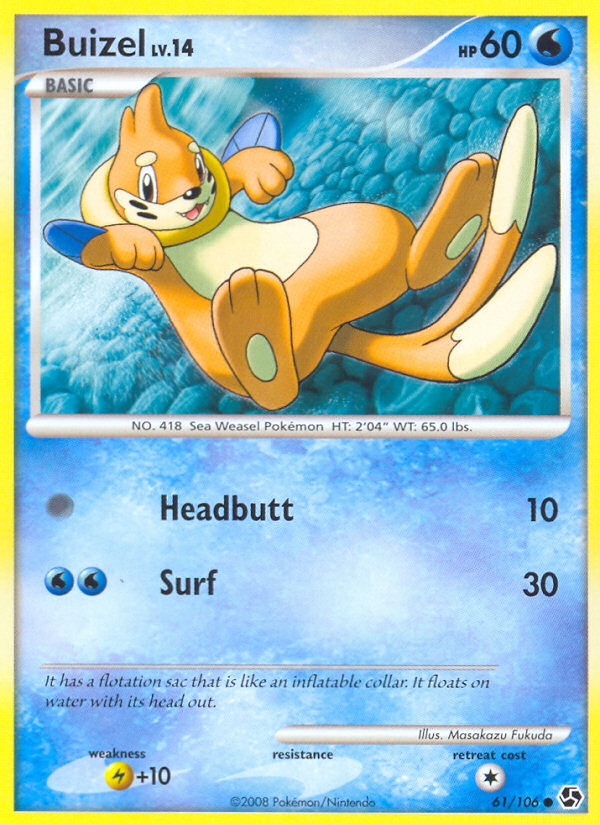 Buizel – Great Encounters 61/106 Pokémon card