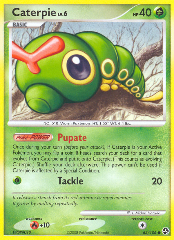 Caterpie – Great Encounters 63/106 Pokémon card