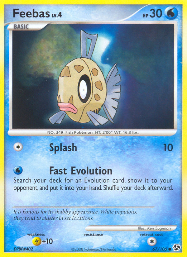 Feebas – Great Encounters 67/106 Pokémon card