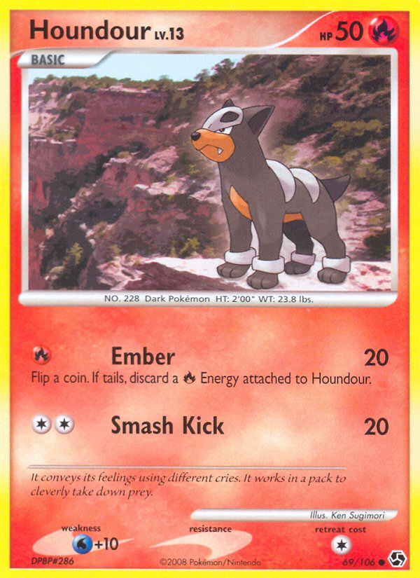 Houndour – Great Encounters 69/106 Pokémon card