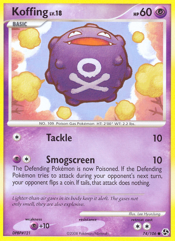 Koffing – Great Encounters 74/106 Pokémon card