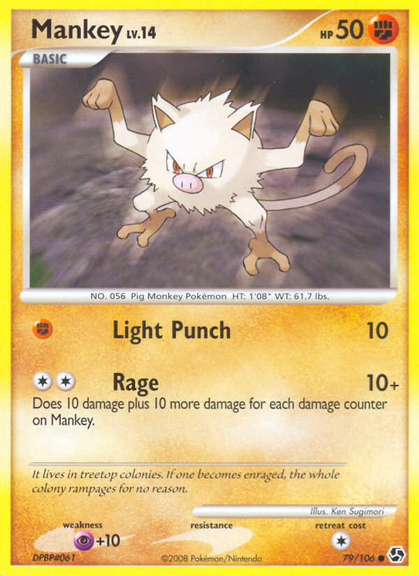 Mankey – Great Encounters 79/106 Pokémon card