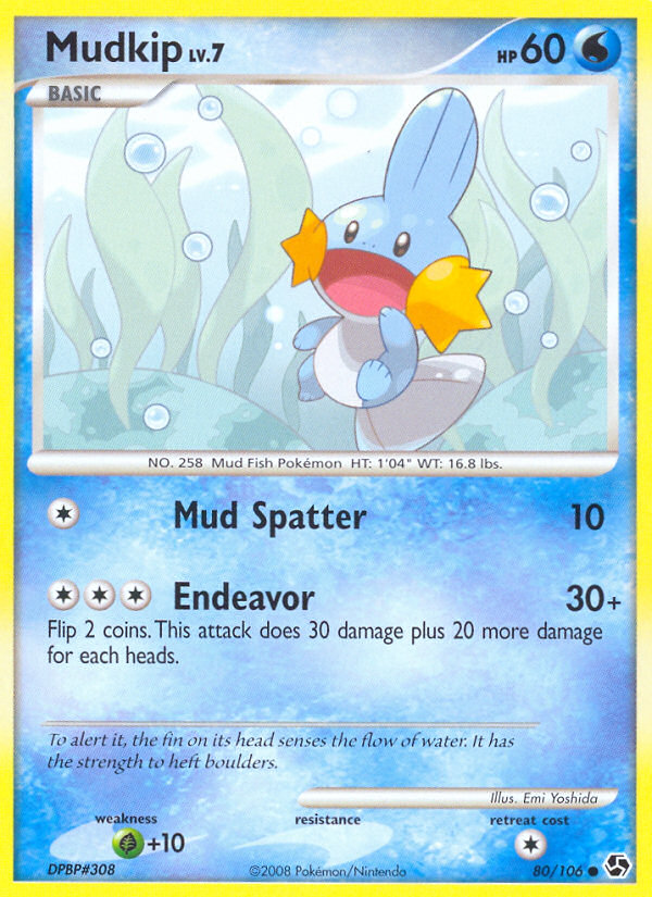 Mudkip – Great Encounters 80/106 Pokémon card