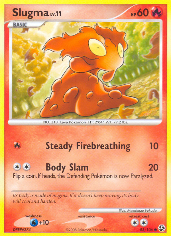 Slugma – Great Encounters 83/106 Pokémon card