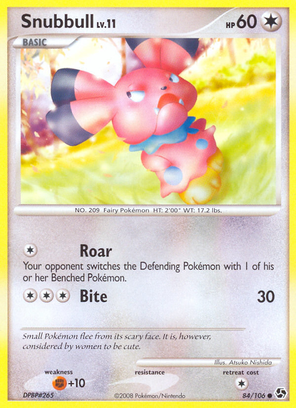 Snubbull – Great Encounters 84/106 Pokémon card