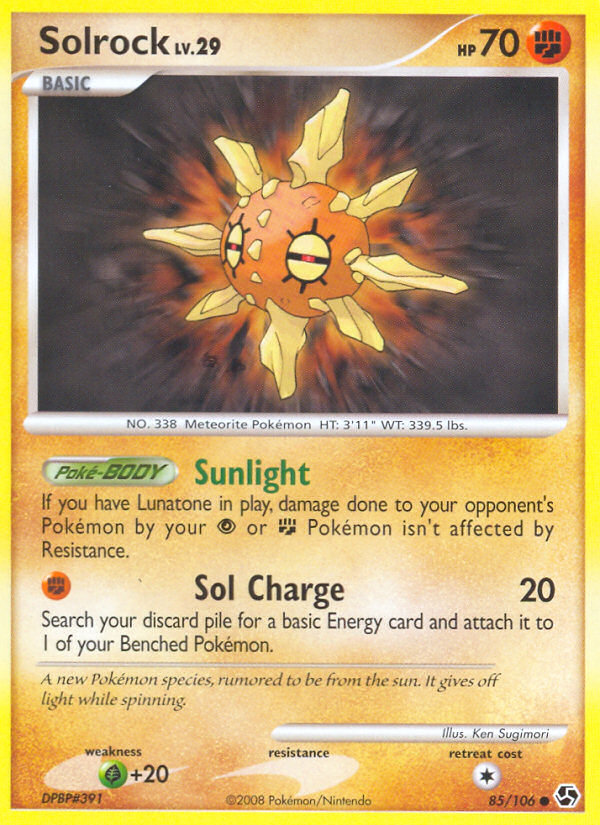 Solrock – Great Encounters 85/106 Pokémon card