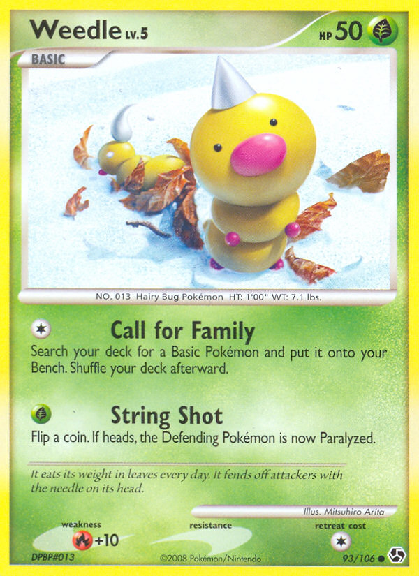 Weedle – Great Encounters 93/106 Pokémon card