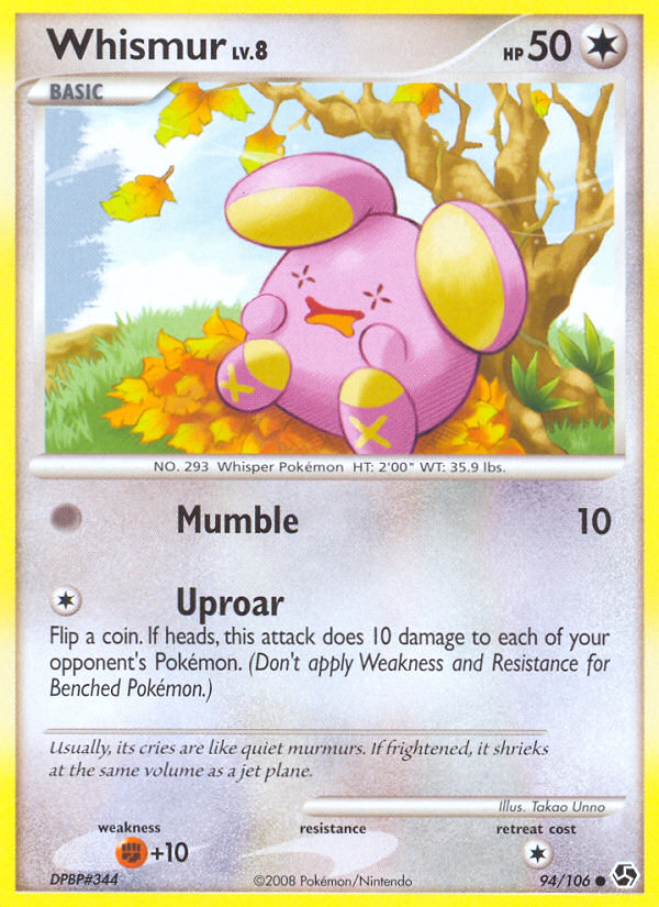 Whismur – Great Encounters 94/106 Pokémon card