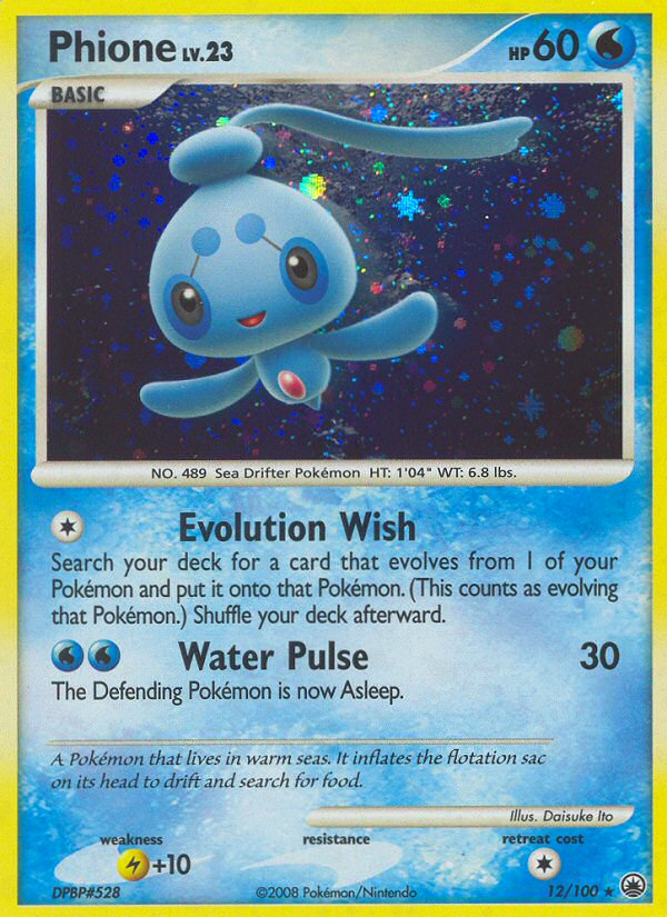 Phione – Majestic Dawn 12/100 Pokémon card
