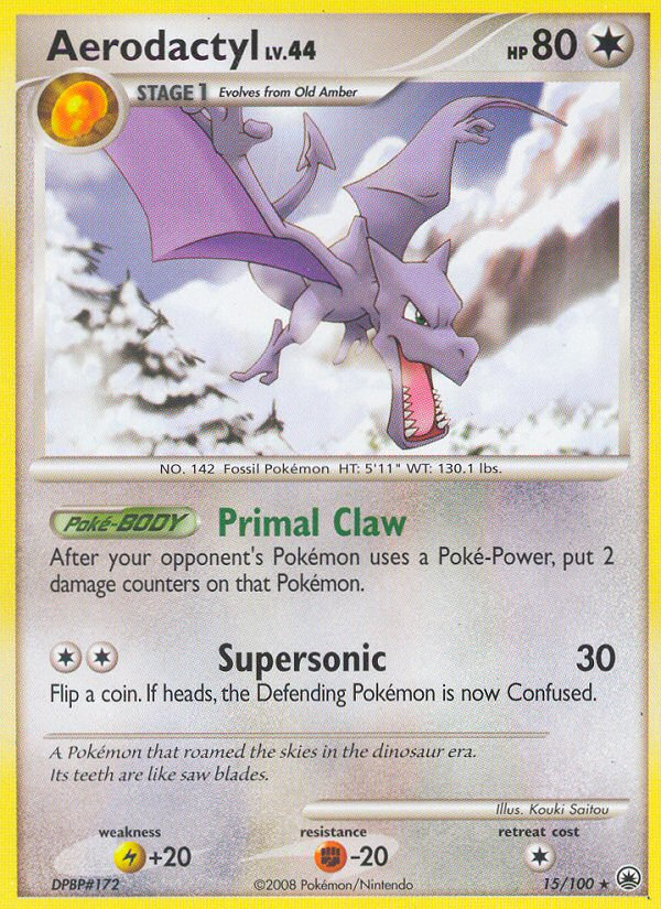 Aerodactyl – Majestic Dawn 15/100 Pokémon card