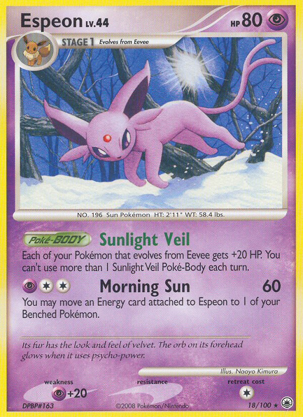 Espeon – Majestic Dawn 18/100 Pokémon card