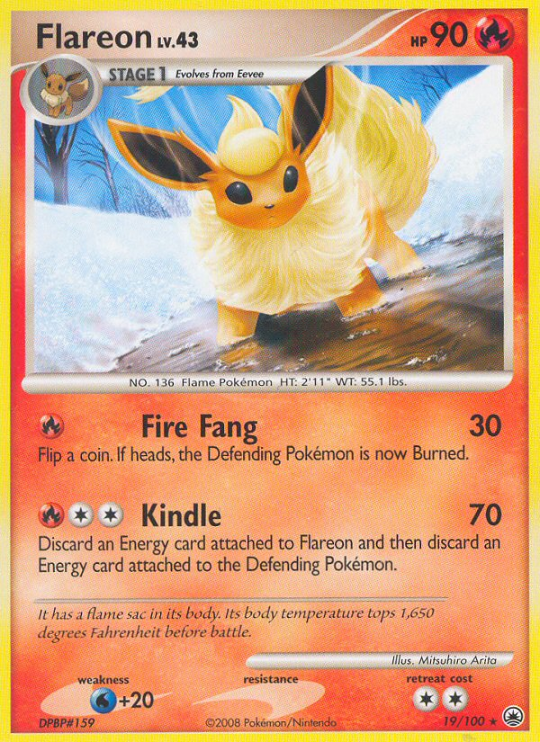 Flareon – Majestic Dawn 19/100 Pokémon card
