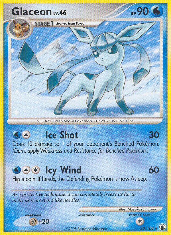 Glaceon – Majestic Dawn 20/100 Pokémon card
