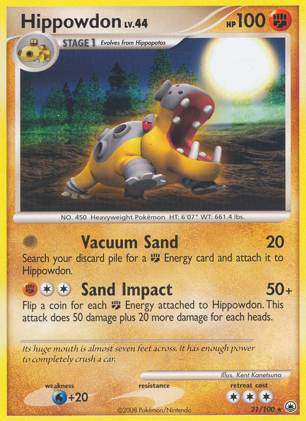 Hippowdon – Majestic Dawn 21/100 Pokémon card