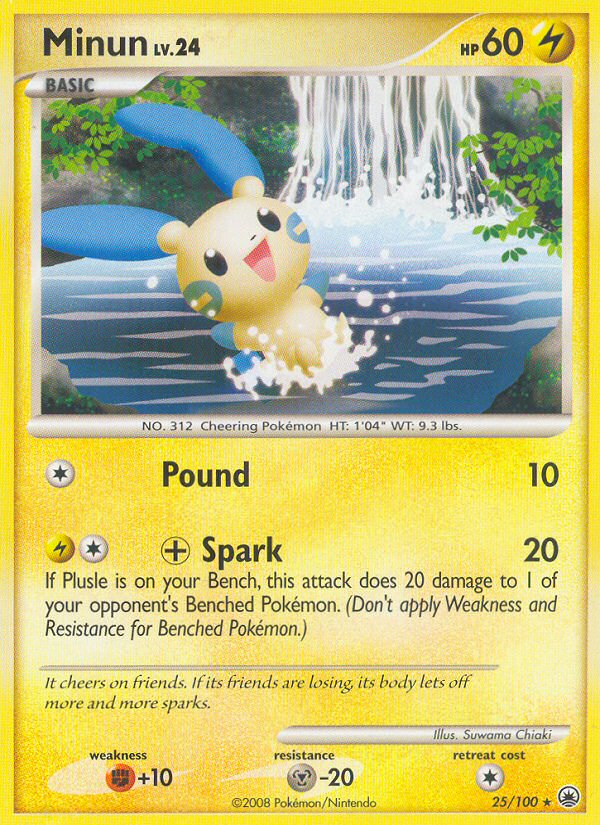 Minun – Majestic Dawn 25/100 Pokémon card
