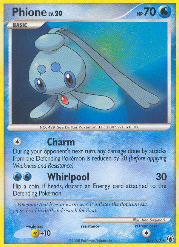 Phione – Majestic Dawn 27/100 Pokémon card
