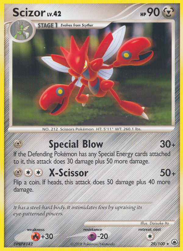 Scizor – Majestic Dawn 29/100 Pokémon card