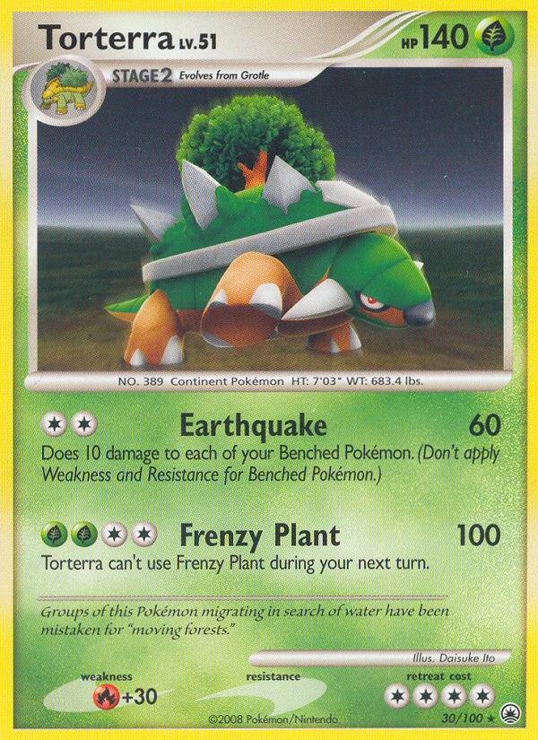 Torterra – Majestic Dawn 30/100 Pokémon card