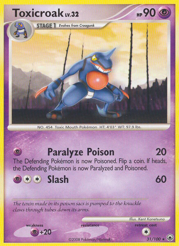 Toxicroak – Majestic Dawn 31/100 Pokémon card