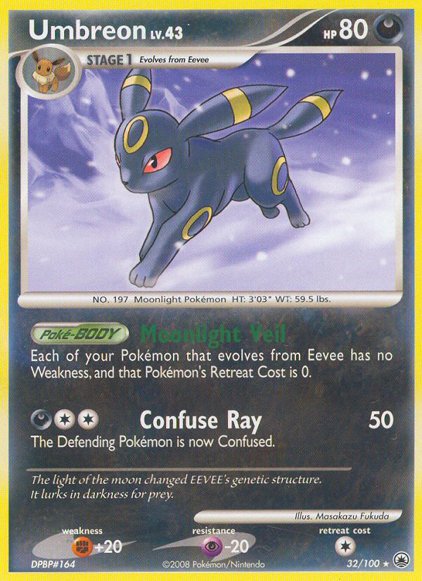 Umbreon – Majestic Dawn 32/100 Pokémon card