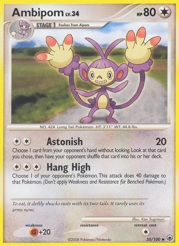 Ambipom – Majestic Dawn 35/100 Pokémon card