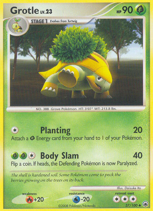 Grotle – Majestic Dawn 37/100 Pokémon card