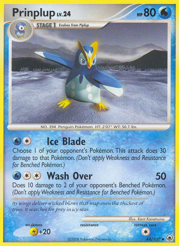 Prinplup – Majestic Dawn 44/100 Pokémon card