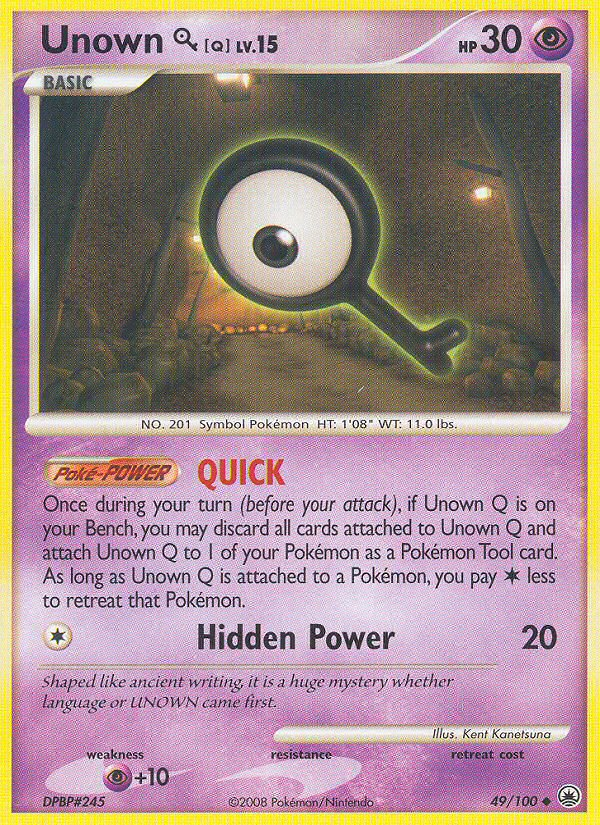 Unown [Q] – Majestic Dawn 49/100 Pokémon card