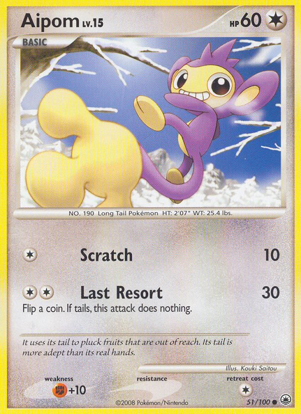 Aipom – Majestic Dawn 51/100 Pokémon card
