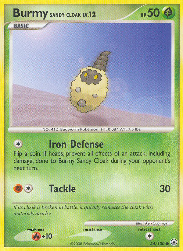 Burmy Sandy Cloak – Majestic Dawn 54/100 Pokémon card