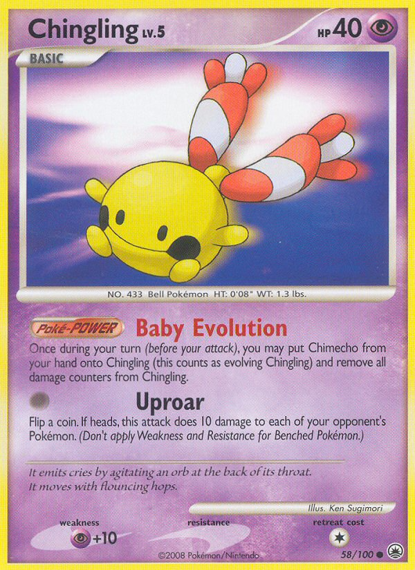 Chingling – Majestic Dawn 58/100 Pokémon card
