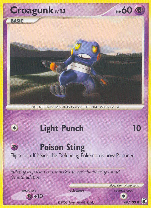 Croagunk – Majestic Dawn 60/100 Pokémon card