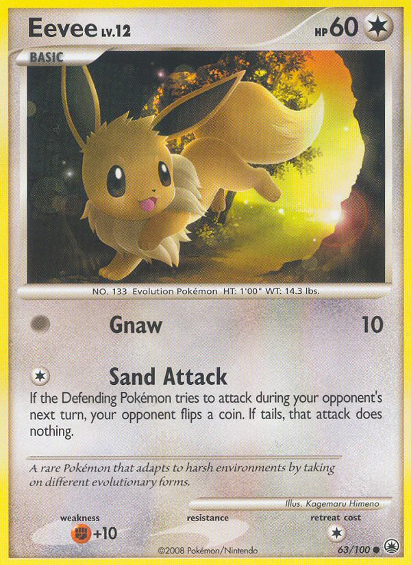 Eevee – Majestic Dawn 63/100 Pokémon card