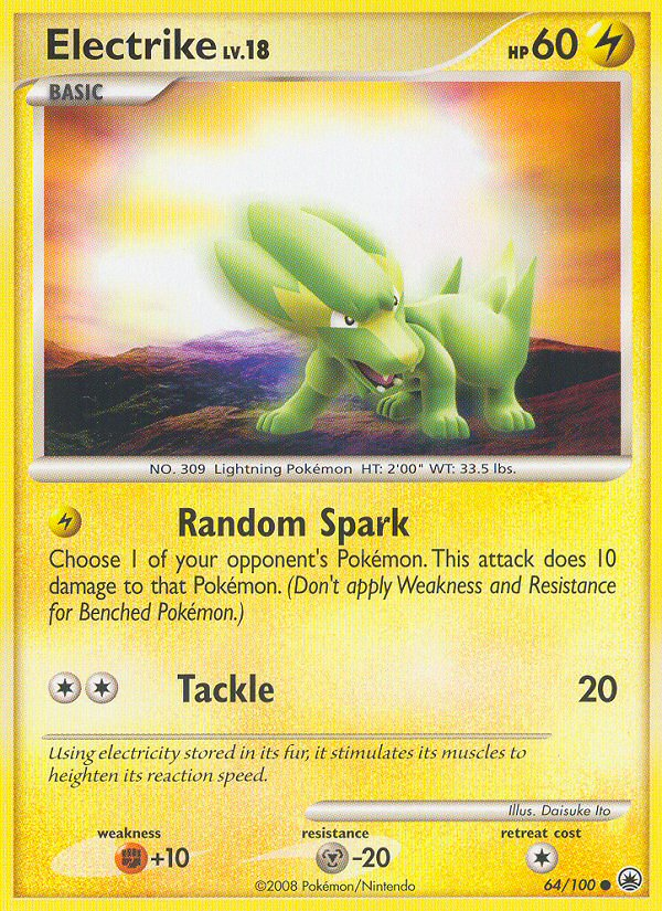 Electrike – Majestic Dawn 64/100 Pokémon card