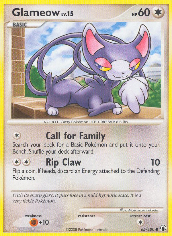 Glameow – Majestic Dawn 65/100 Pokémon card