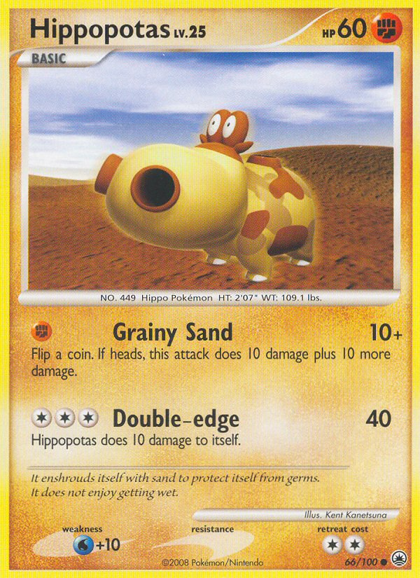 Hippopotas – Majestic Dawn 66/100 Pokémon card