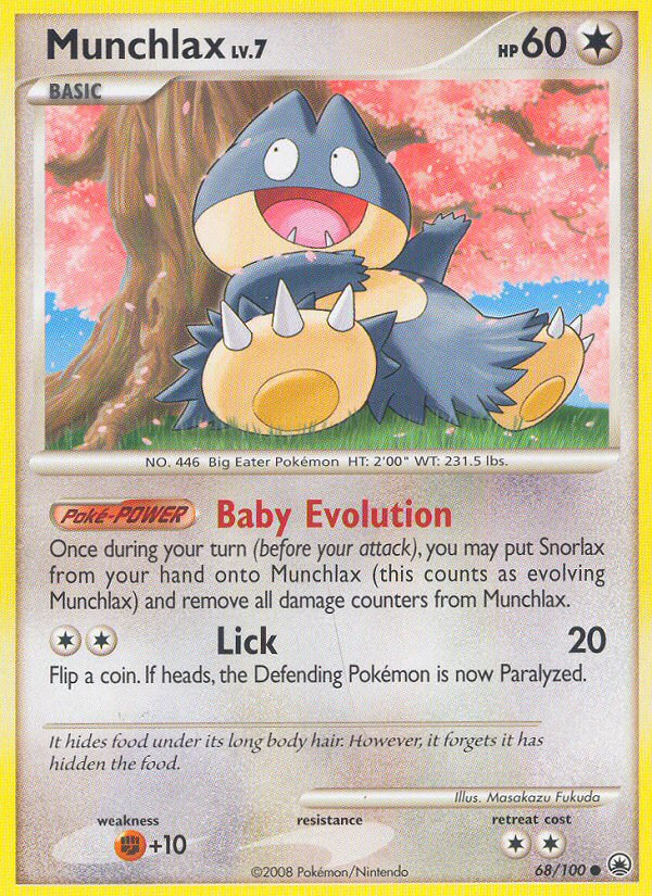 Munchlax – Majestic Dawn 68/100 Pokémon card