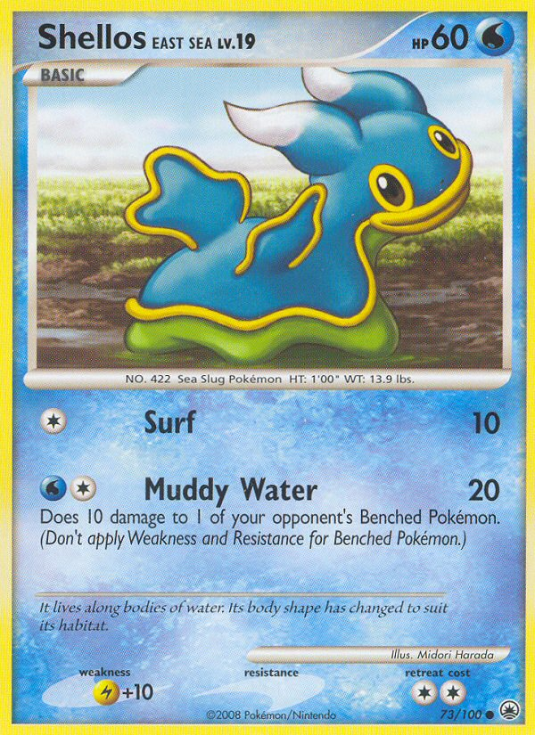 Shellos East Sea – Majestic Dawn 73/100 Pokémon card