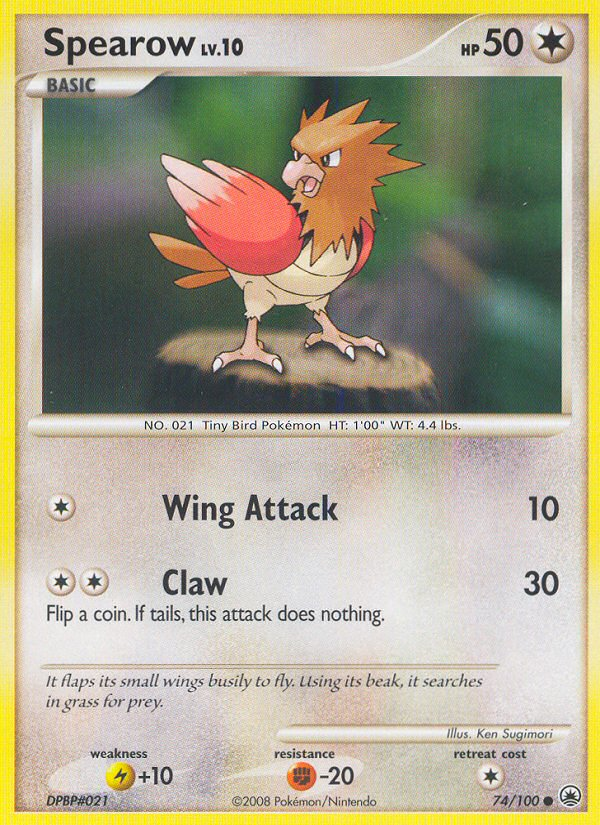 Spearow – Majestic Dawn 74/100 Pokémon card