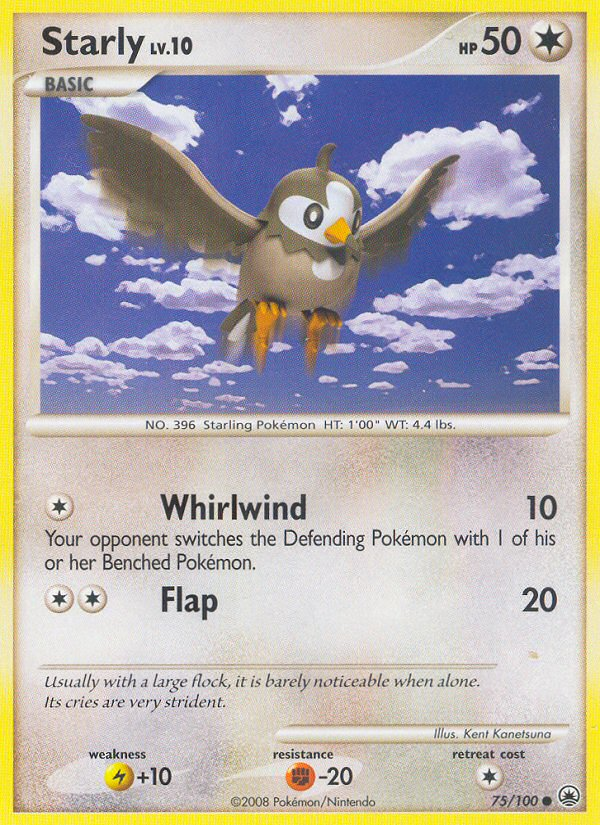 Starly – Majestic Dawn 75/100 Pokémon card