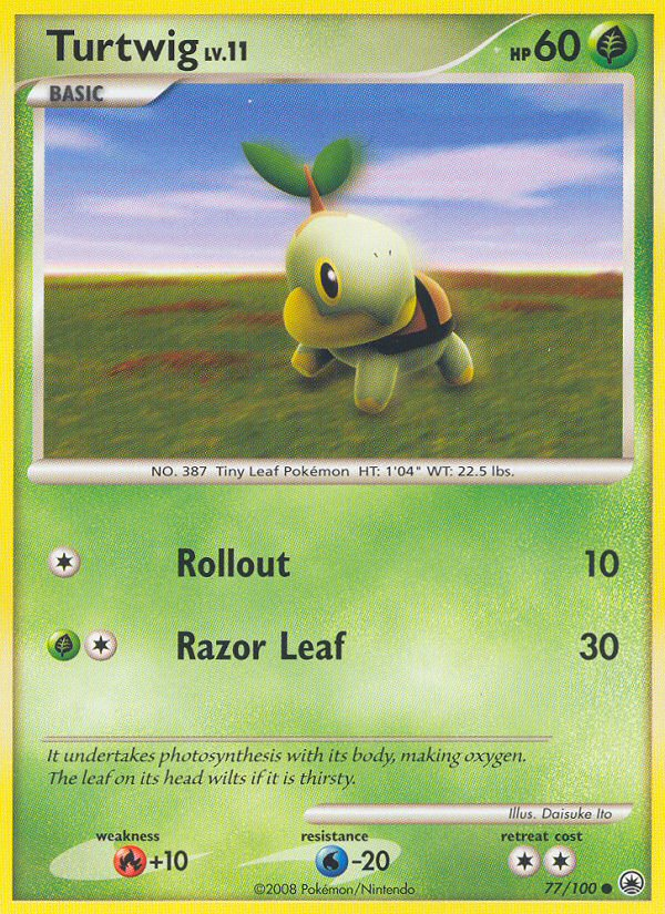 Turtwig – Majestic Dawn 77/100 Pokémon card