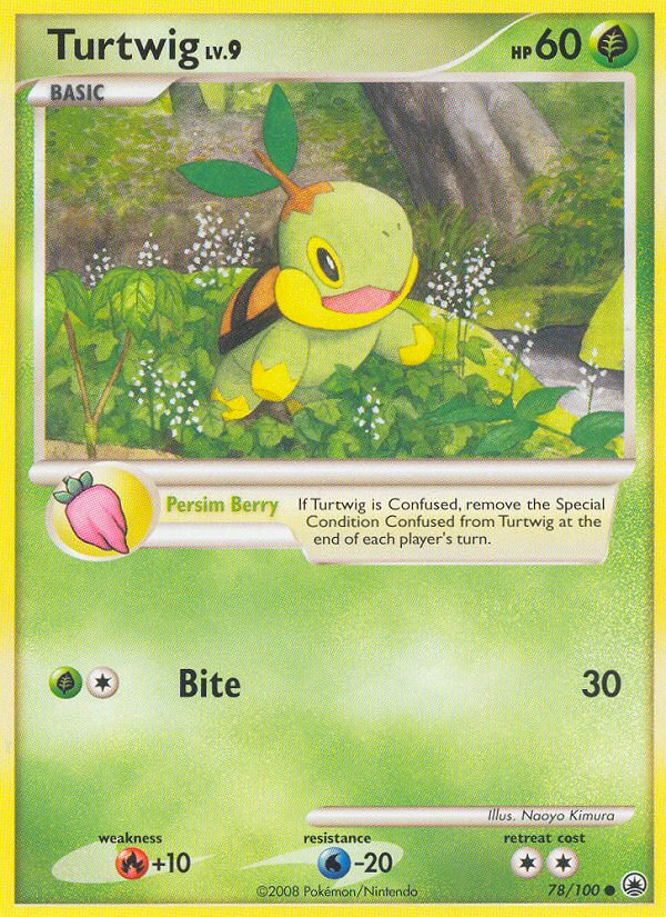 Turtwig – Majestic Dawn 78/100 Pokémon card