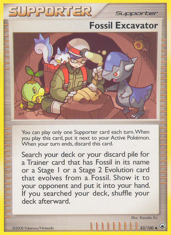 Fossil Excavator – Majestic Dawn 82/100 Pokémon card