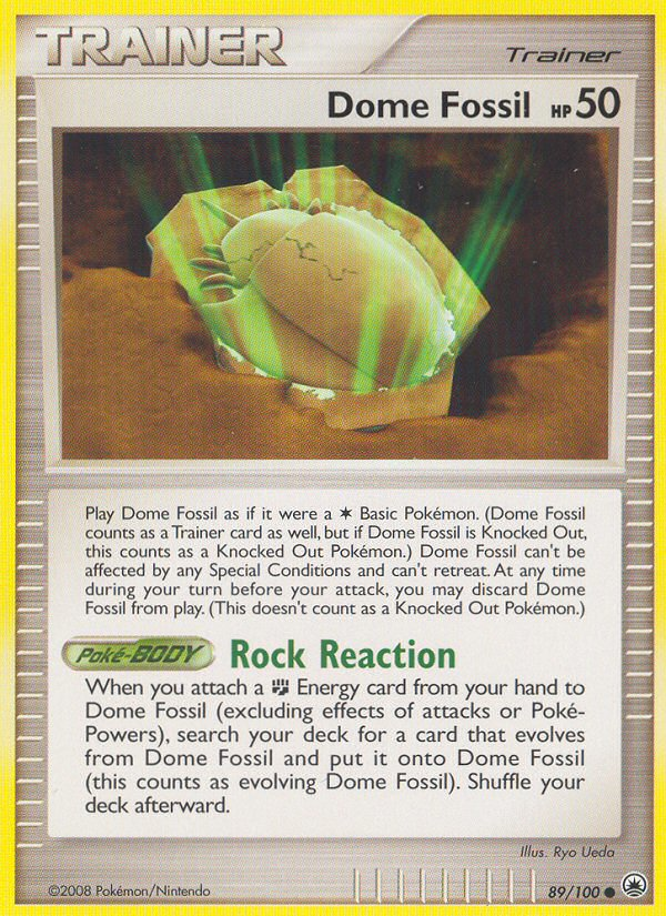 Dome Fossil – Majestic Dawn 89/100 Pokémon card