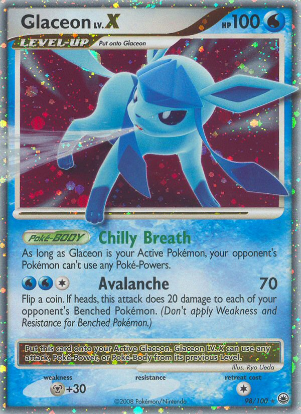 Glaceon LV.X – Majestic Dawn 98/100 Pokémon card