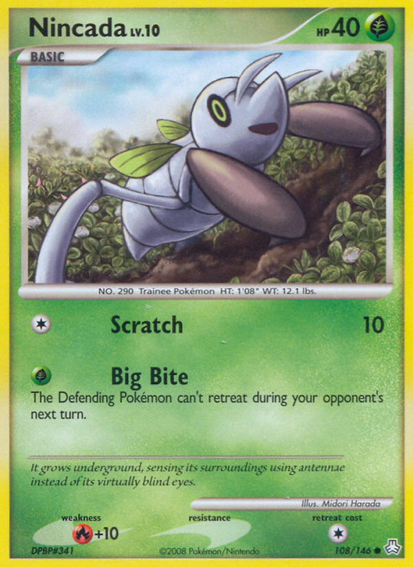 Nincada – Legends Awakened 108/146 Pokémon card