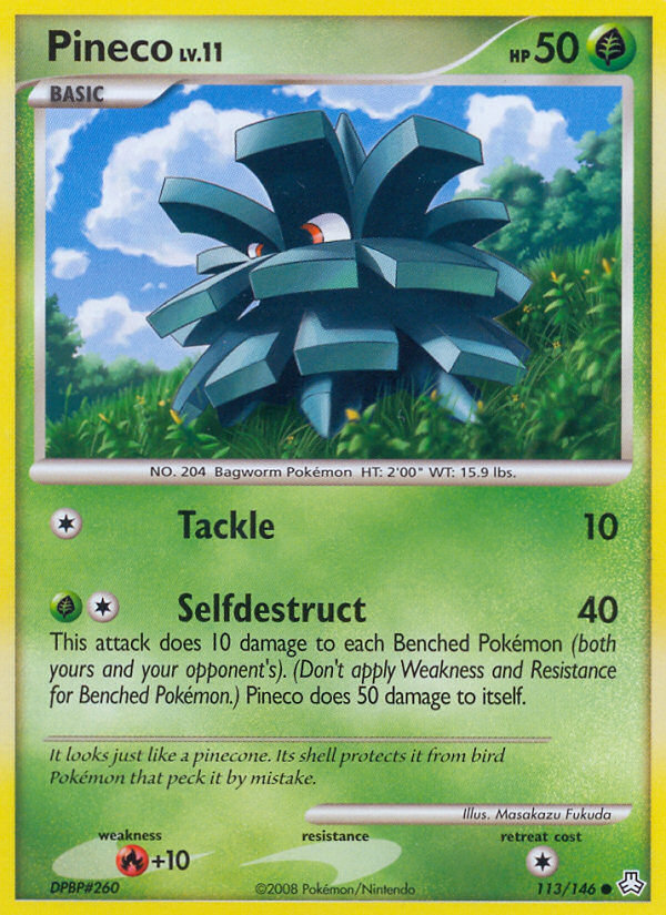 Pineco – Legends Awakened 113/146 Pokémon card