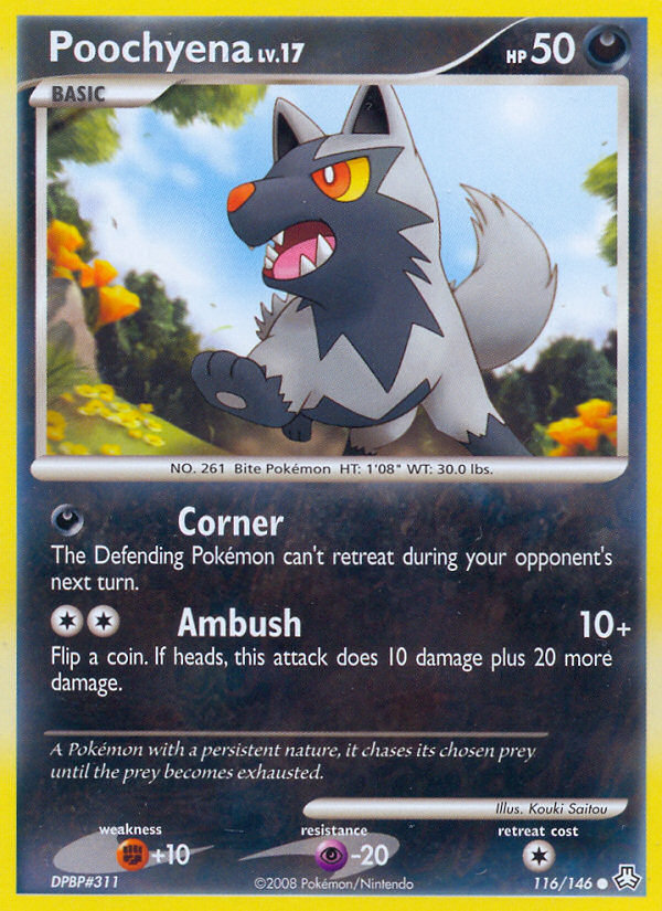 Poochyena – Legends Awakened 116/146 Pokémon card