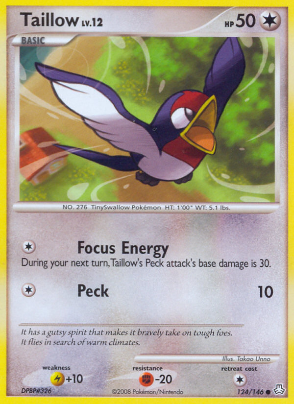 Taillow – Legends Awakened 124/146 Pokémon card