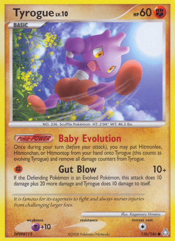 Tyrogue – Legends Awakened 126/146 Pokémon card